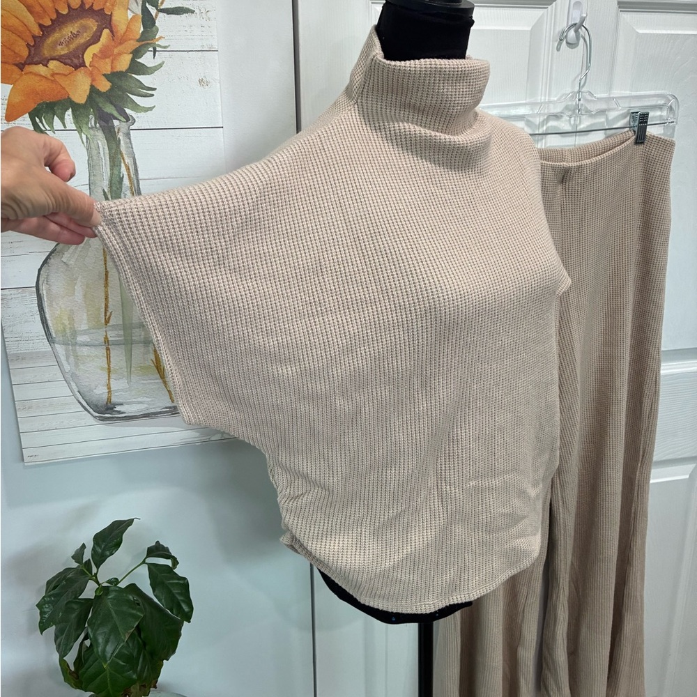 Zenana Beige Knit Sweater and Pants Set NWOT - Picture 3 of 7